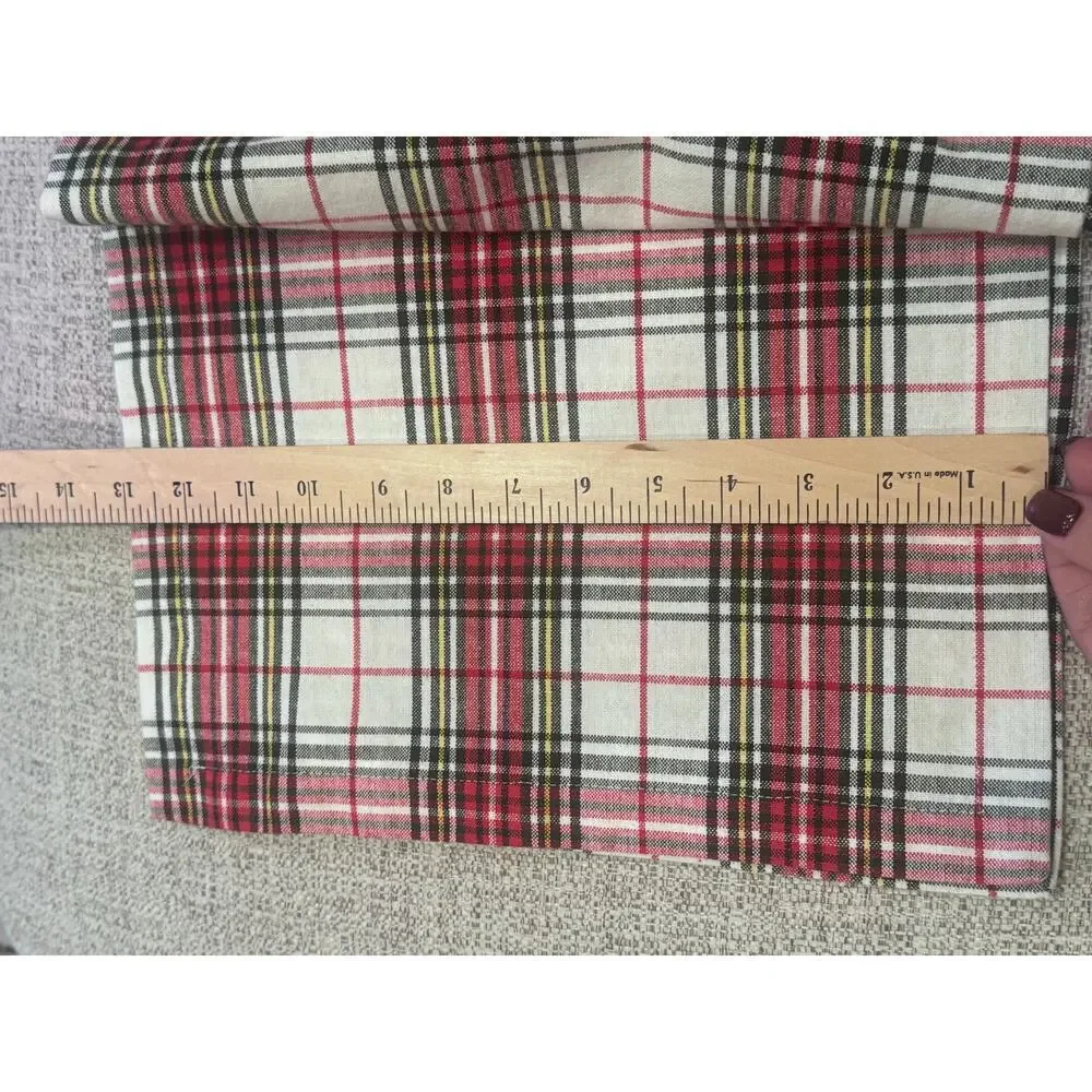 The Royal Standard Christmas Plaid Table Runner Red Green White Holiday